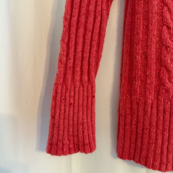 Nine & Company Coral Cable Knit Button Front Cardigan Wool Angora Women’s Medium - Picture 6 of 9